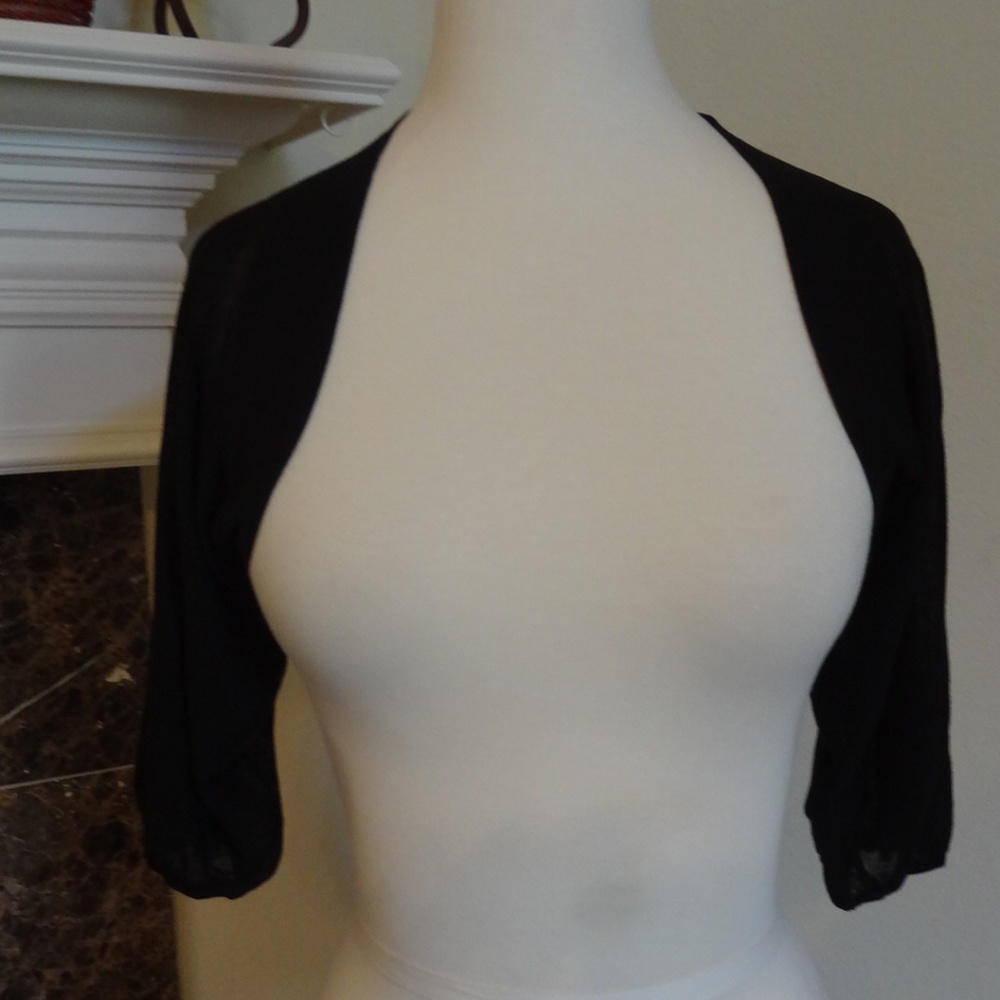 Sheer black WHBM shrug, Size S